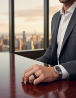 304 Stainless Steel Black Spinner Ring - Rotatable Mesh Texture Minimalist Engagement Band for Men - 图片 4