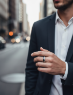 304 Stainless Steel Piano Key Spinner Ring - Rotatable Music Band for Men & Women - Minimalist Fidget Jewelry - 图片 4